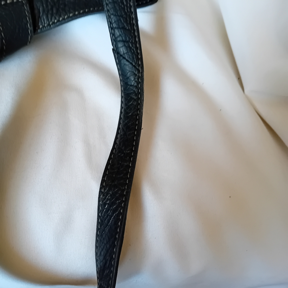 Fossil Black Leather Drawstring Backpack - Picture 14 of 16